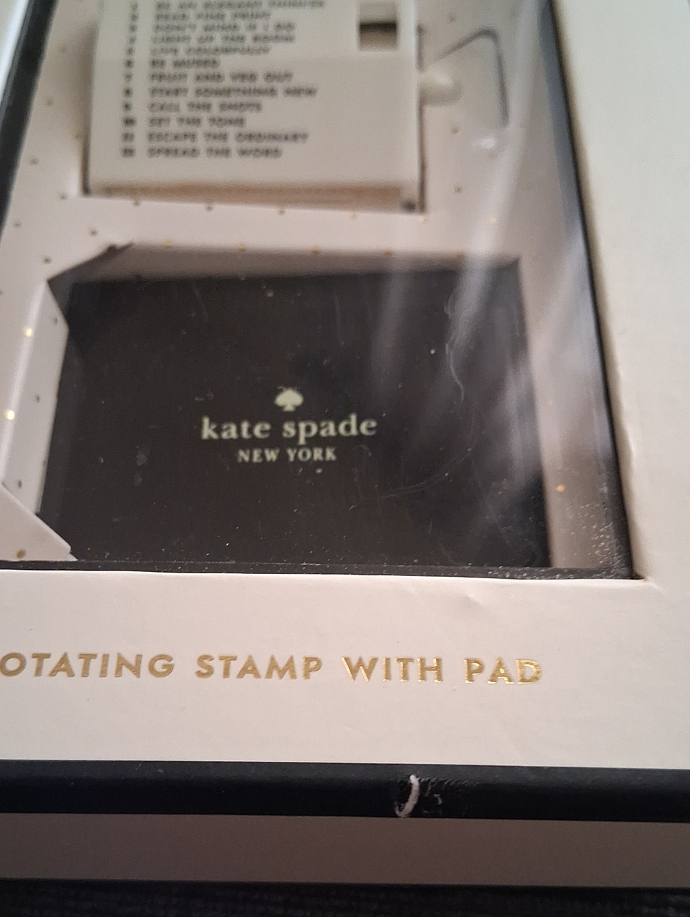 Kate Spade Rotating Stamp/Ink Set. NIB - Picture 3 of 5